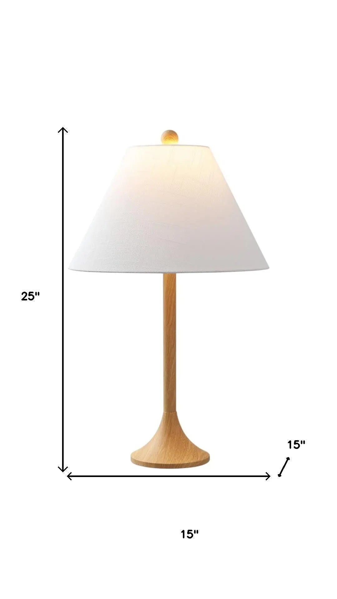 Set of Two 25" Brown Table Lamps With Empire Shades Homeroots Lighting