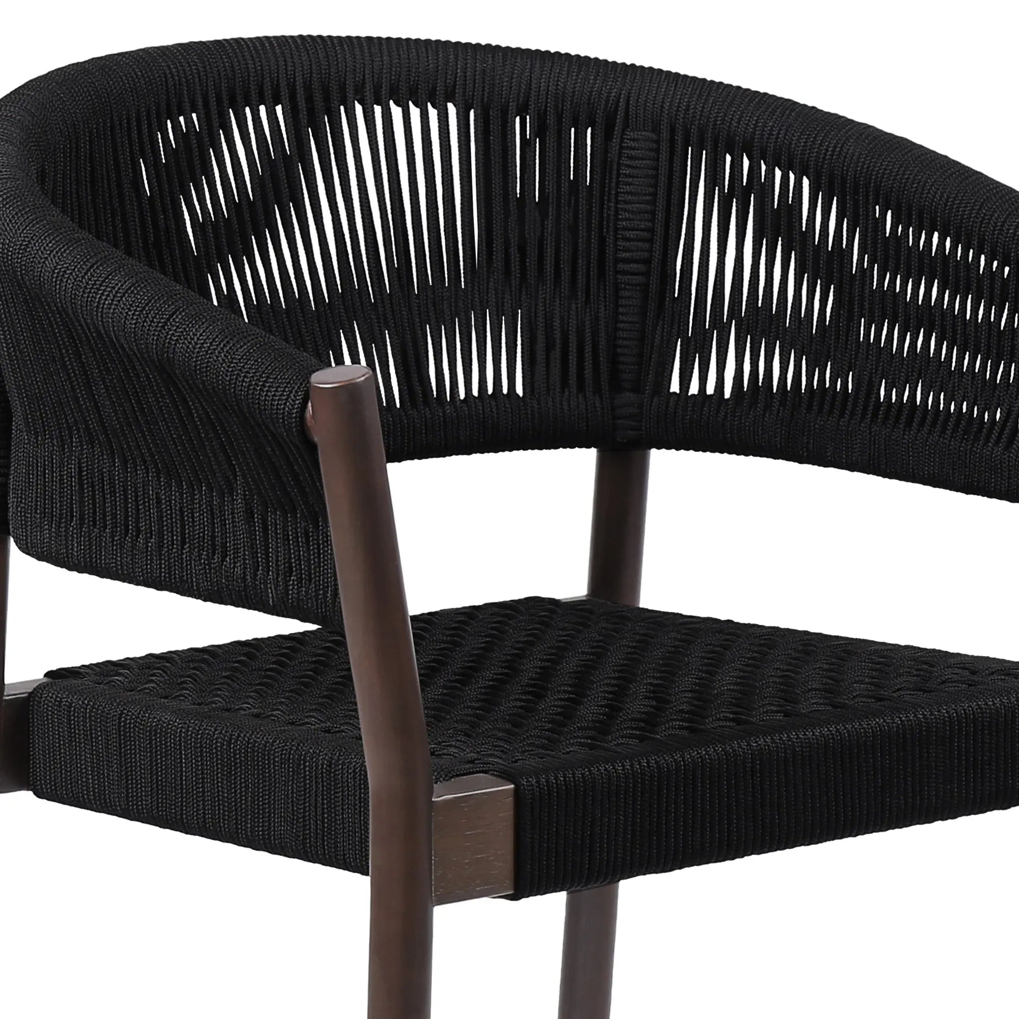 Set of Two 26" Black Solid Wood Outdoor Dining Chair - GreatEagleInc