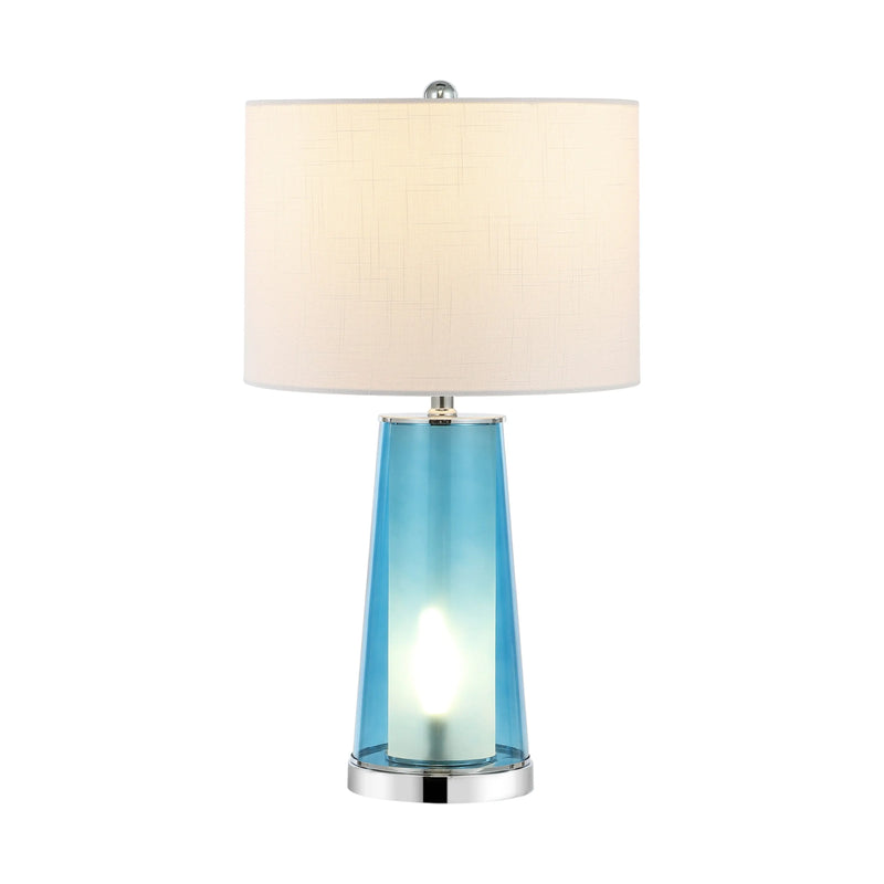 Set of Two 26" Silver Lighthouse Table Lamps With Drum Shades Homeroots Lighting