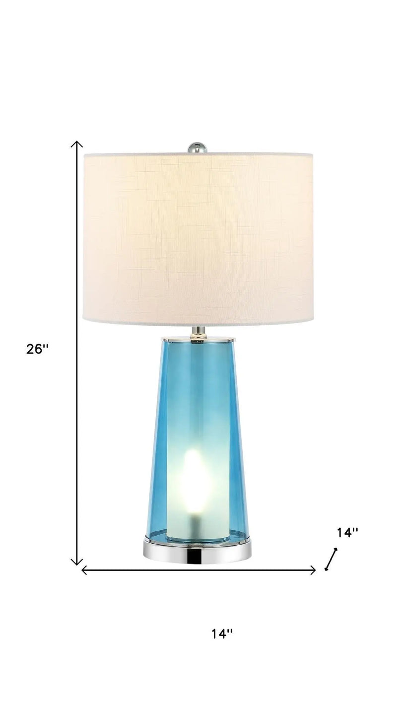 Set of Two 26" Silver Lighthouse Table Lamps With Drum Shades Homeroots Lighting