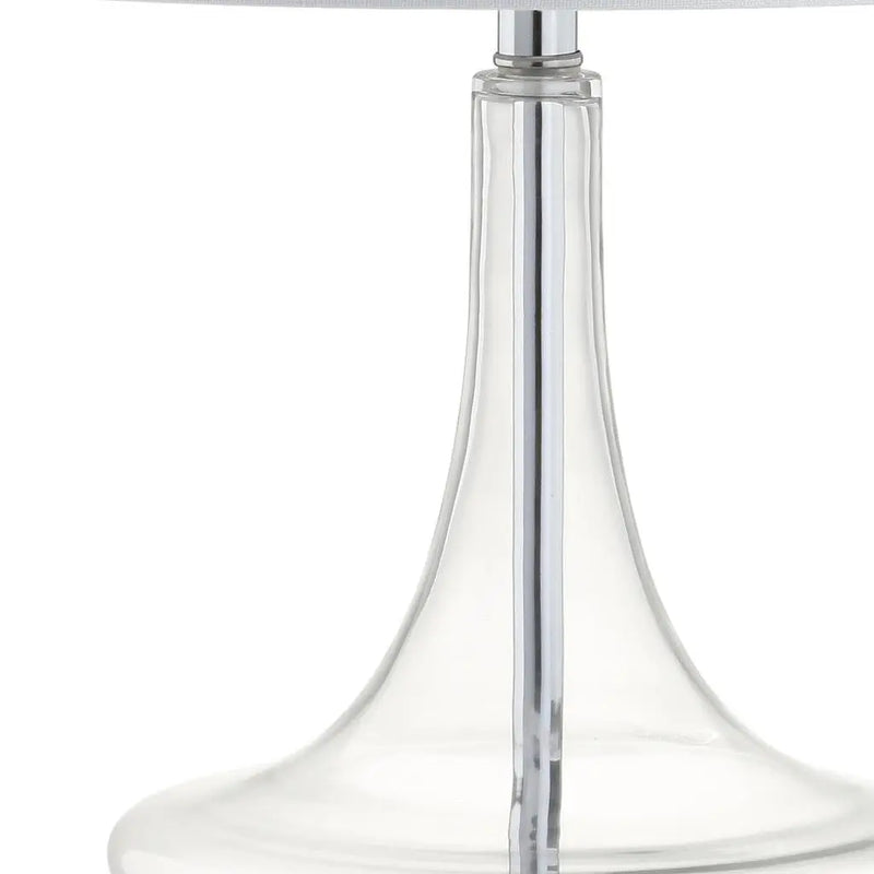 Set of Two 26" Silver Novelty Table Lamps With Drum Shades Homeroots Lighting