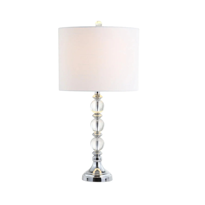 Set of Two 26" Silver Table Lamps With Drum Shades Homeroots Lighting
