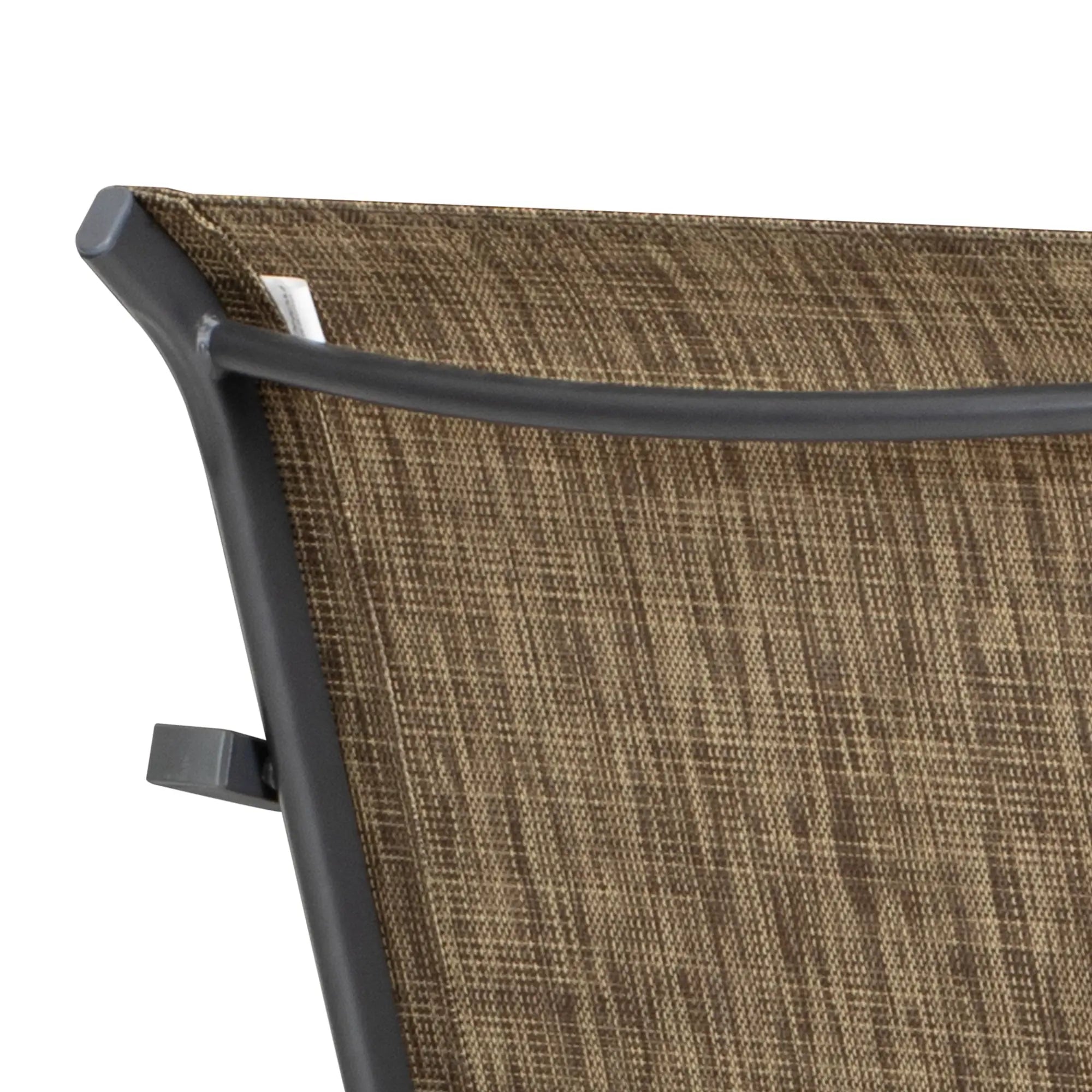 Set of Two 28" Gray and Brown Steel Outdoor Bar Height Chairs with Footrest Homeroots Outdoor