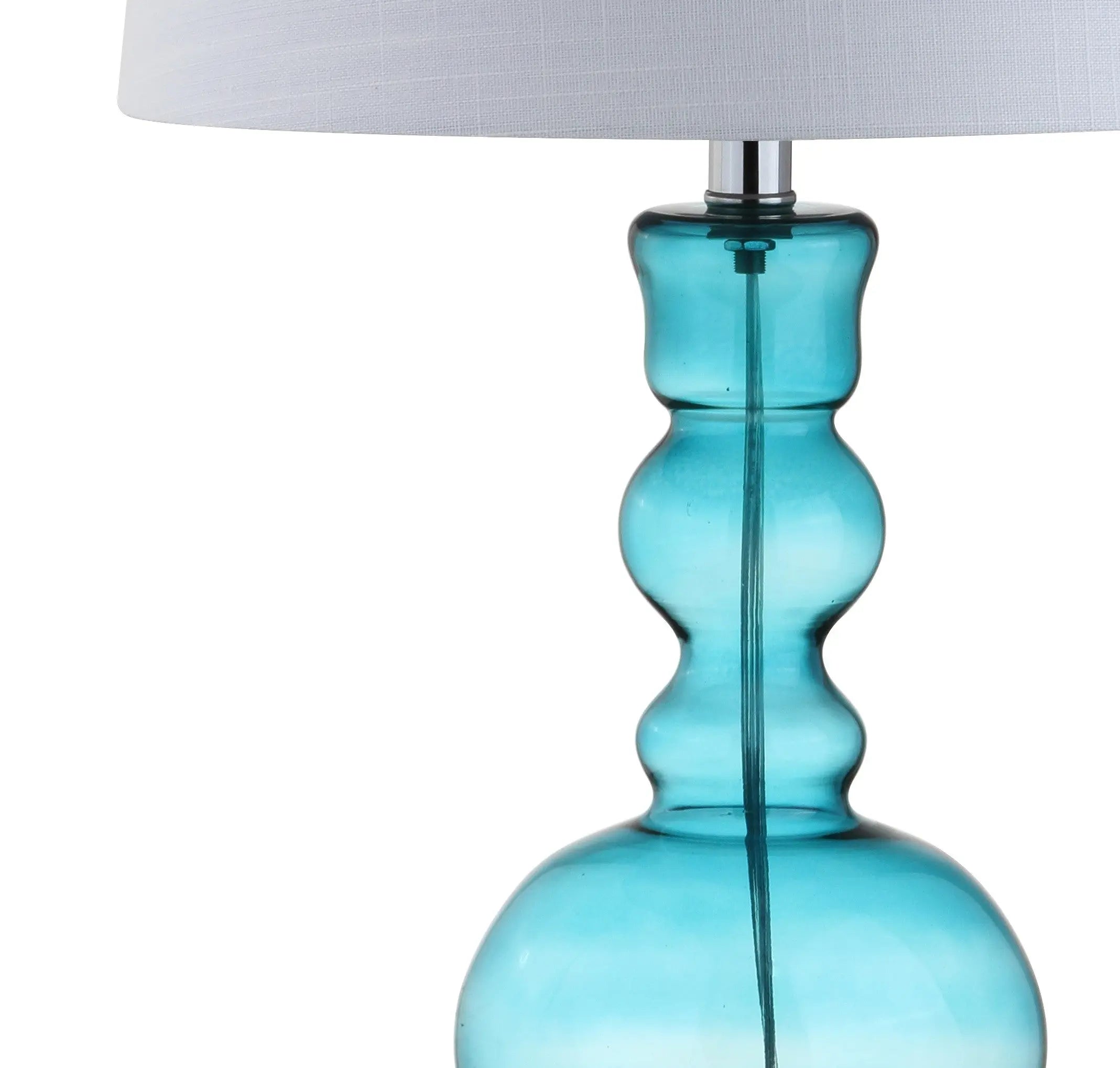 Set of Two 29" Blue Urn Table Lamps With Drum Shades Homeroots Lighting