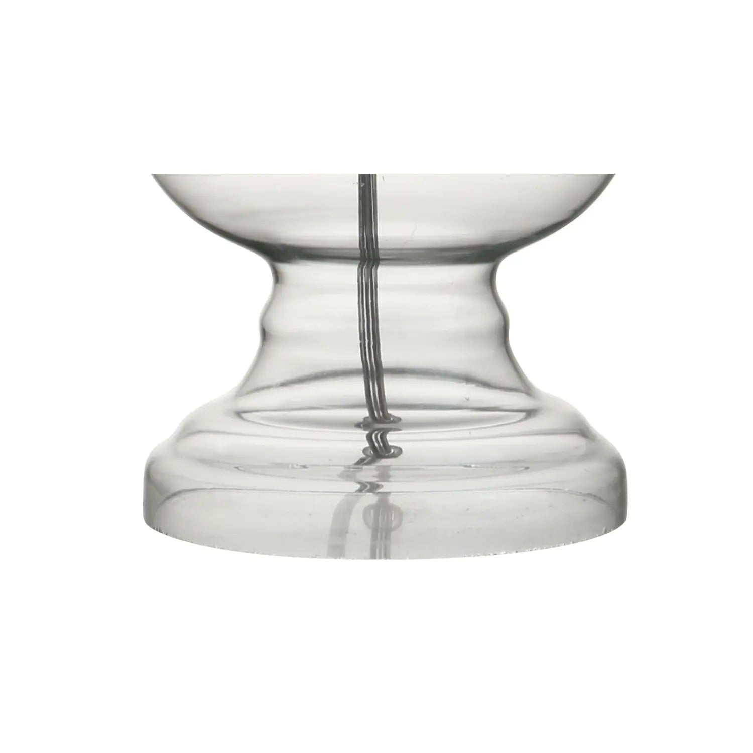 Set of Two 29" Clear Novelty Table Lamps With Drum Shades Homeroots Lighting