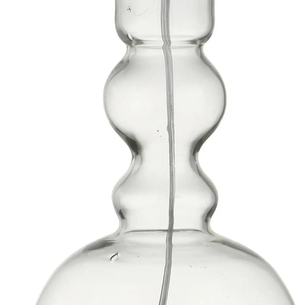 Set of Two 29" Clear Novelty Table Lamps With Drum Shades Homeroots Lighting