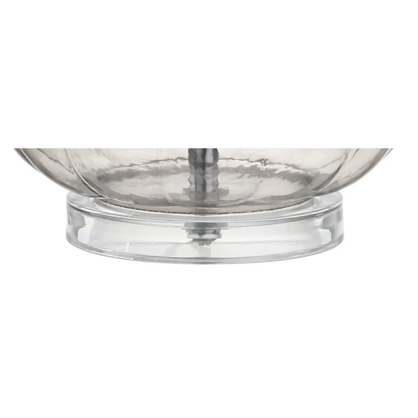 Set of Two 29" Clear Novelty Table Lamps With Drum Shades Homeroots Lighting