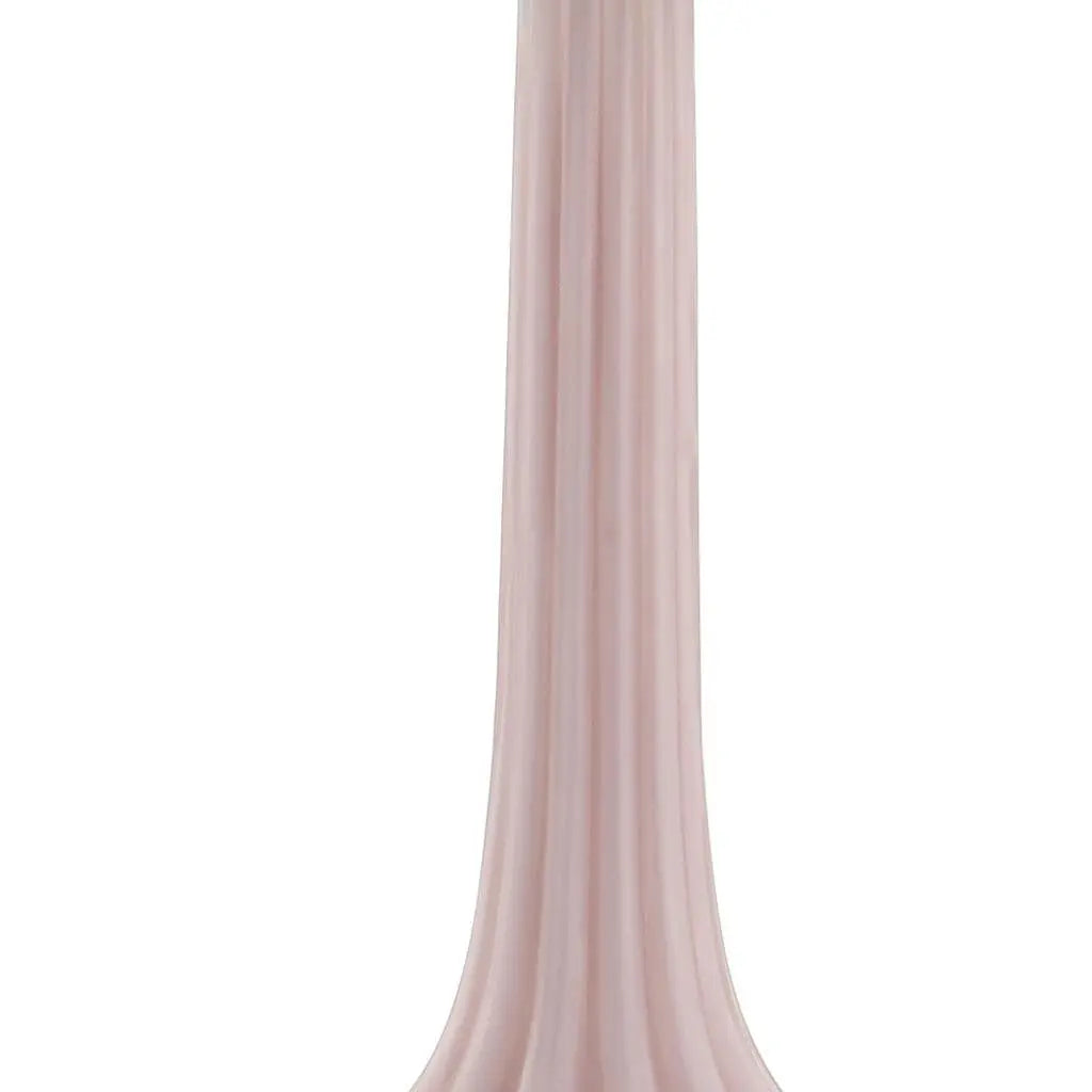 Set of Two 29" Clear Novelty Table Lamps With Drum Shades Homeroots Lighting
