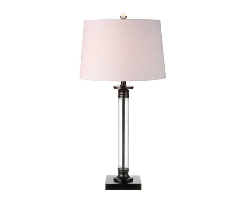 Set of Two 30" Black Table Lamps With Drum Shades Homeroots Lighting