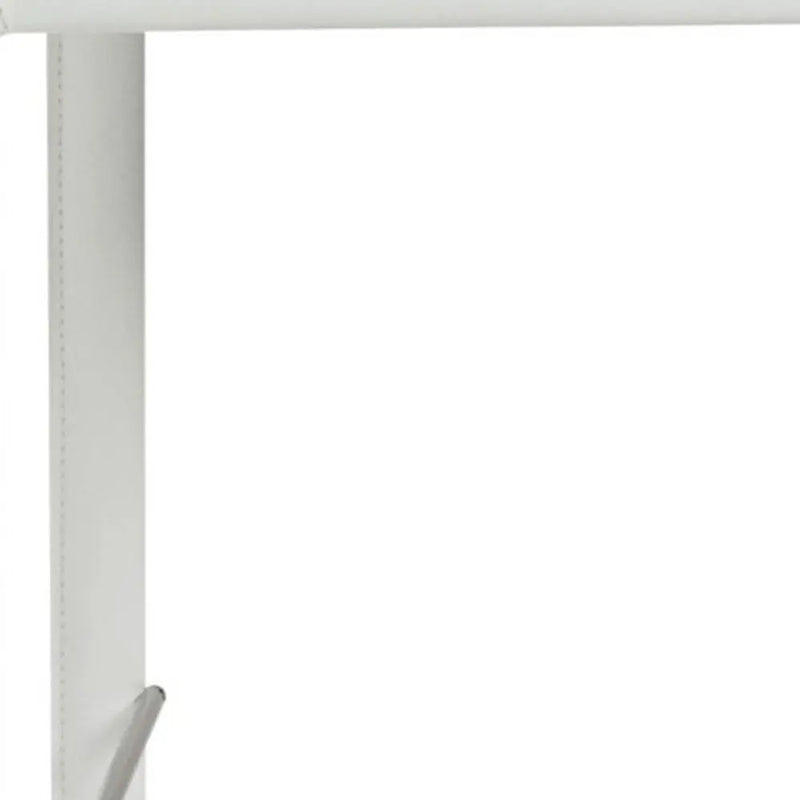 Set of Two 30" White Steel Low Back Bar Height Bar Chairs Homeroots Living Room