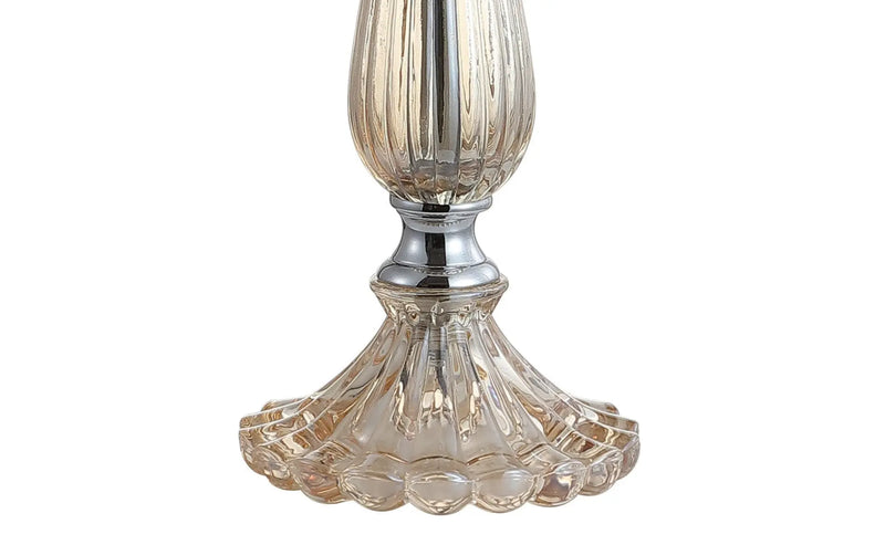 Set of Two 33" Champagne Novelty Table Lamps With Globe Shades Homeroots Lighting
