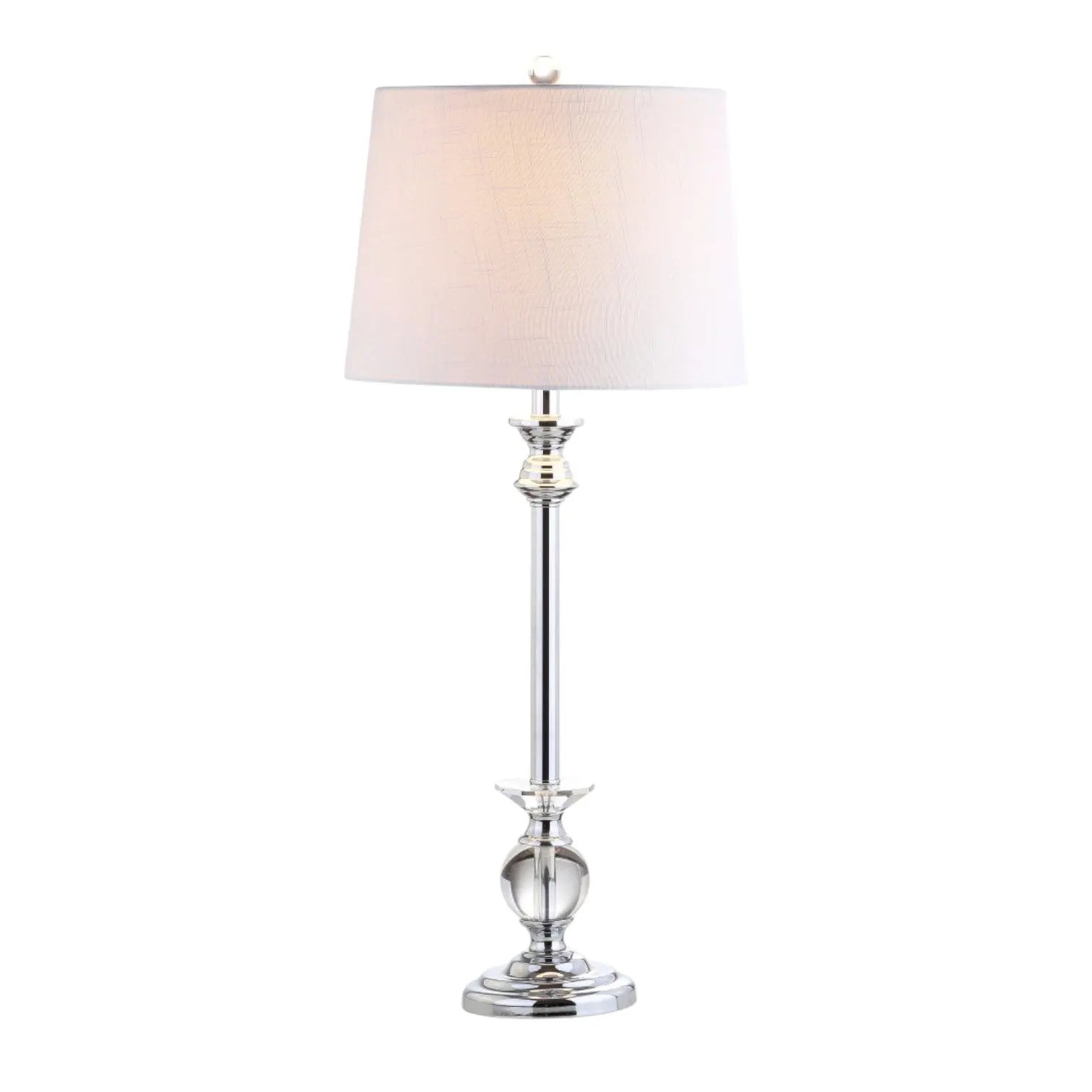 Set of Two 33" Silver Table Lamps With Drum Shades Homeroots Lighting