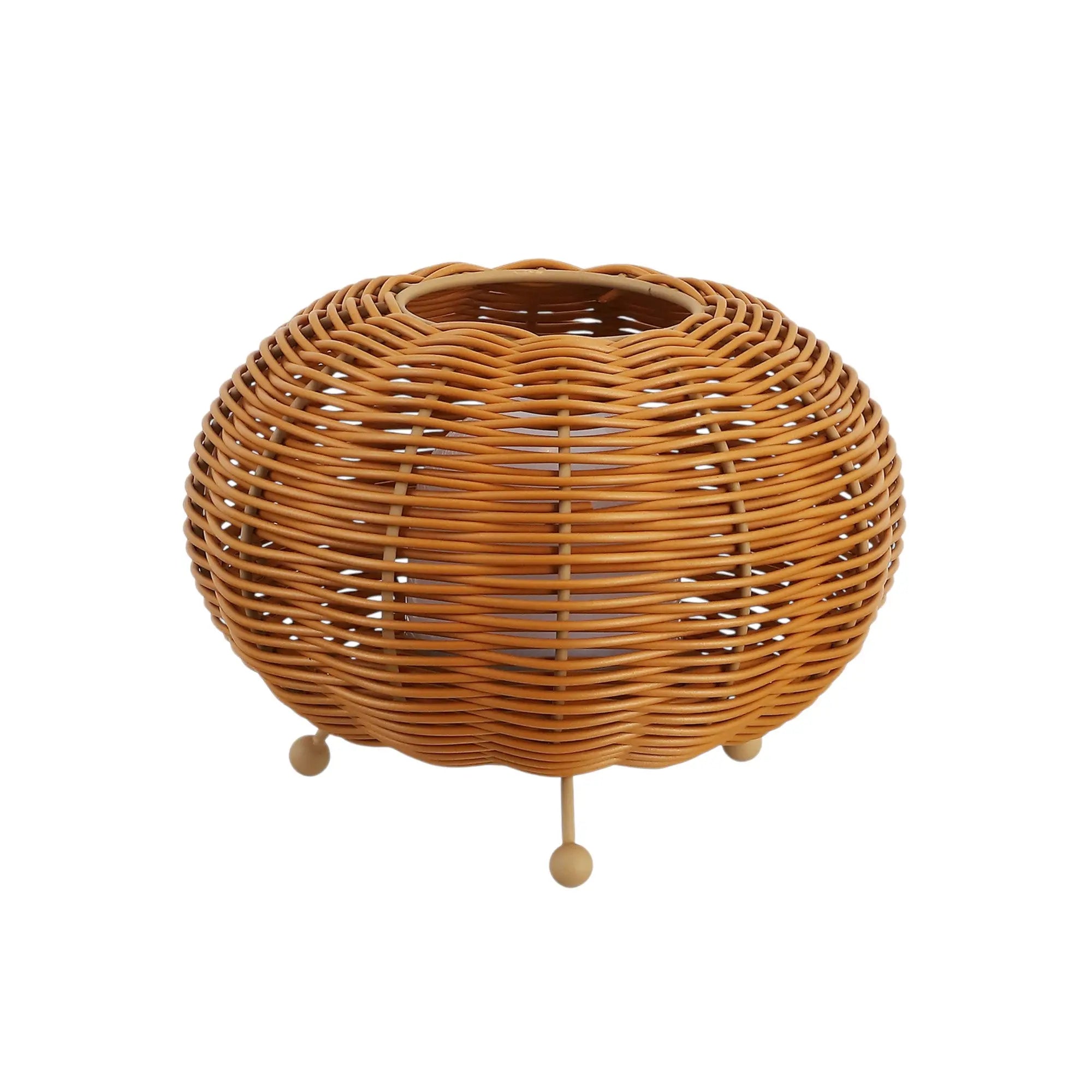 Set of Two 6" Brown Lantern USB Table Lamps With Globe Shades Homeroots Lighting