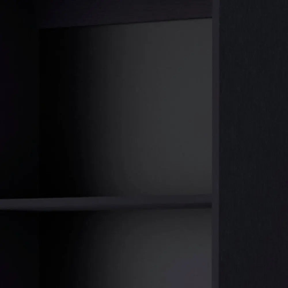 Set of Two 71" Black Bookcase With Two Doors Homeroots Office