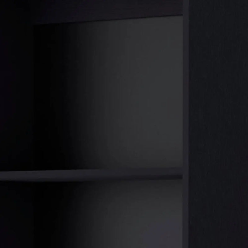 Set of Two 71" Black Bookcase With Two Doors Homeroots Office