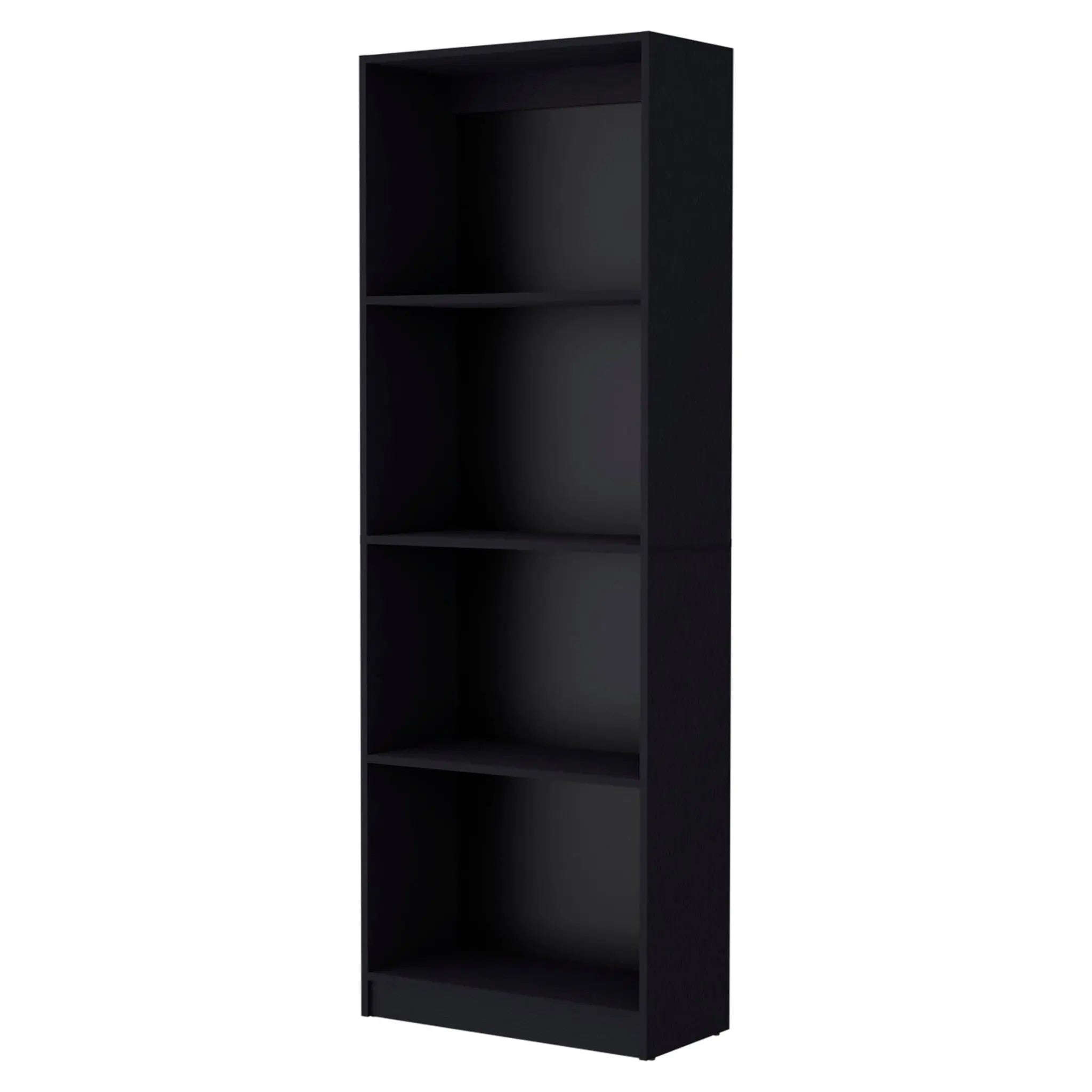 Set of Two 71" Black Bookcase With Two Doors Homeroots Office