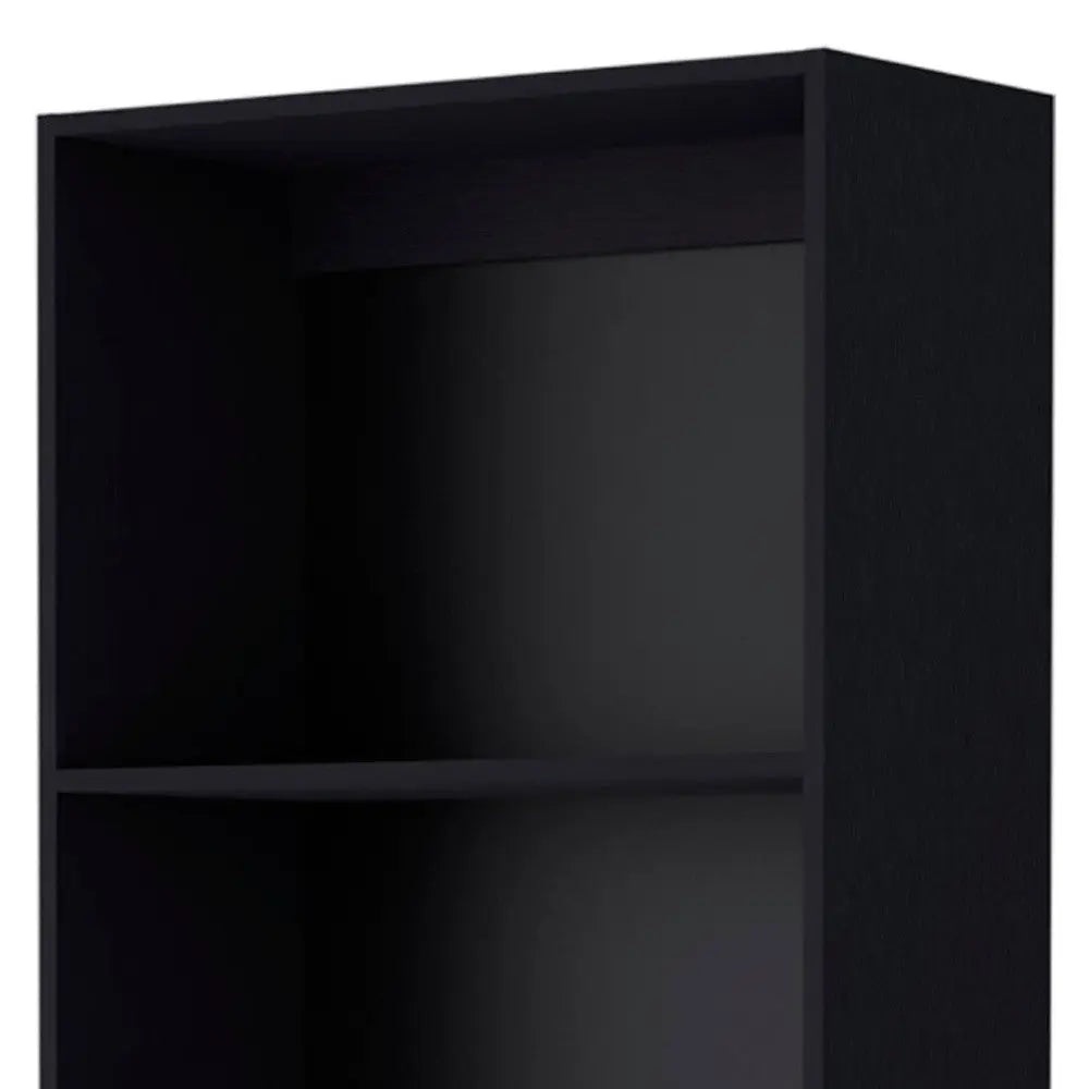 Set of Two 71" Black Bookcase With Two Doors Homeroots Office