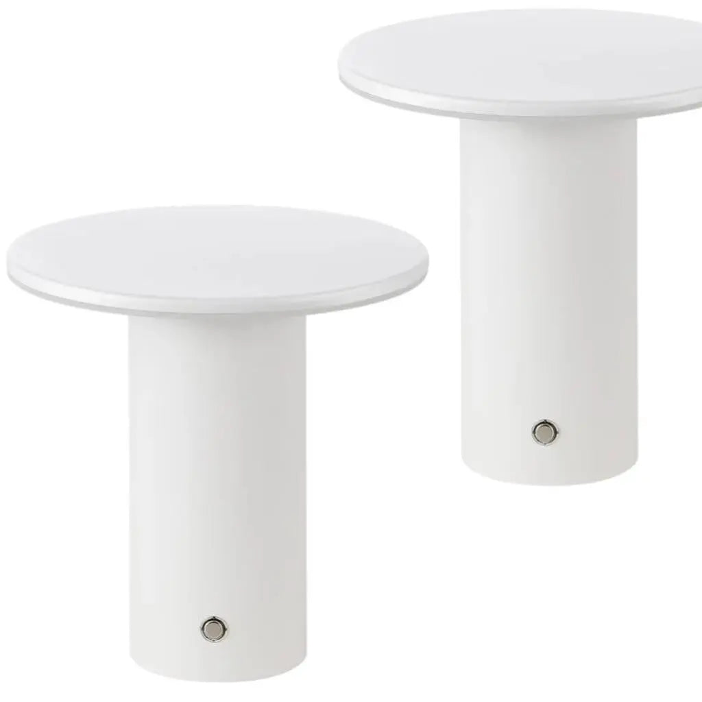 Set of Two 8" Clear USB Table Lamps LED Homeroots Lighting