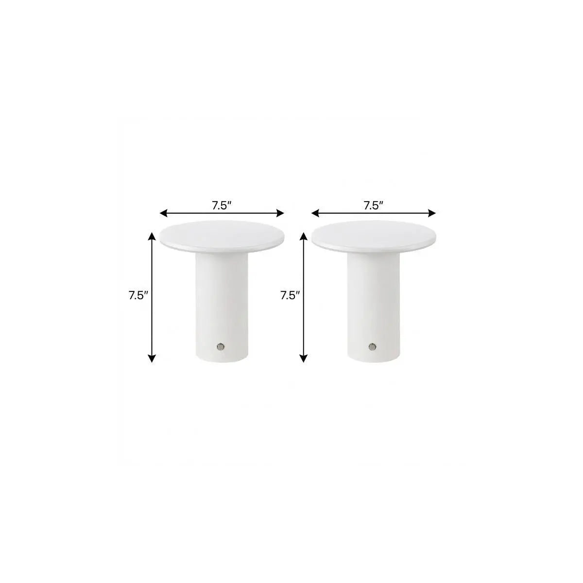 Set of Two 8" Clear USB Table Lamps LED Homeroots Lighting
