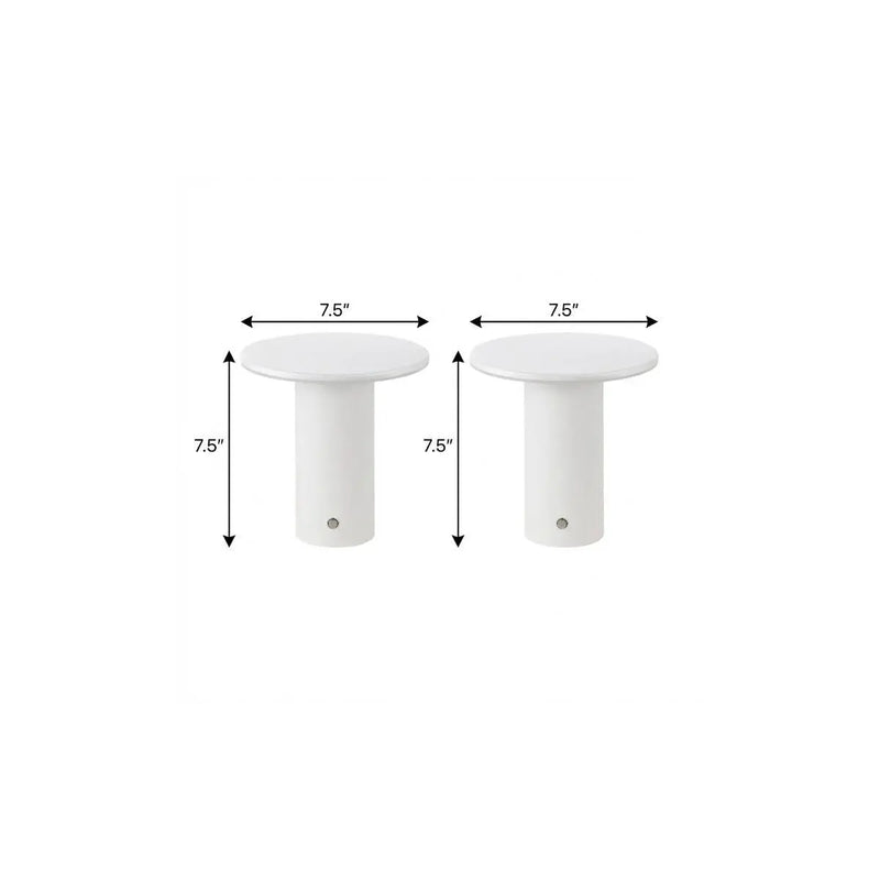 Set of Two 8" Clear USB Table Lamps LED Homeroots Lighting