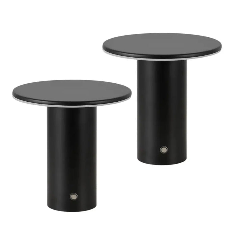 Set of Two 8" Clear USB Table Lamps LED Homeroots Lighting