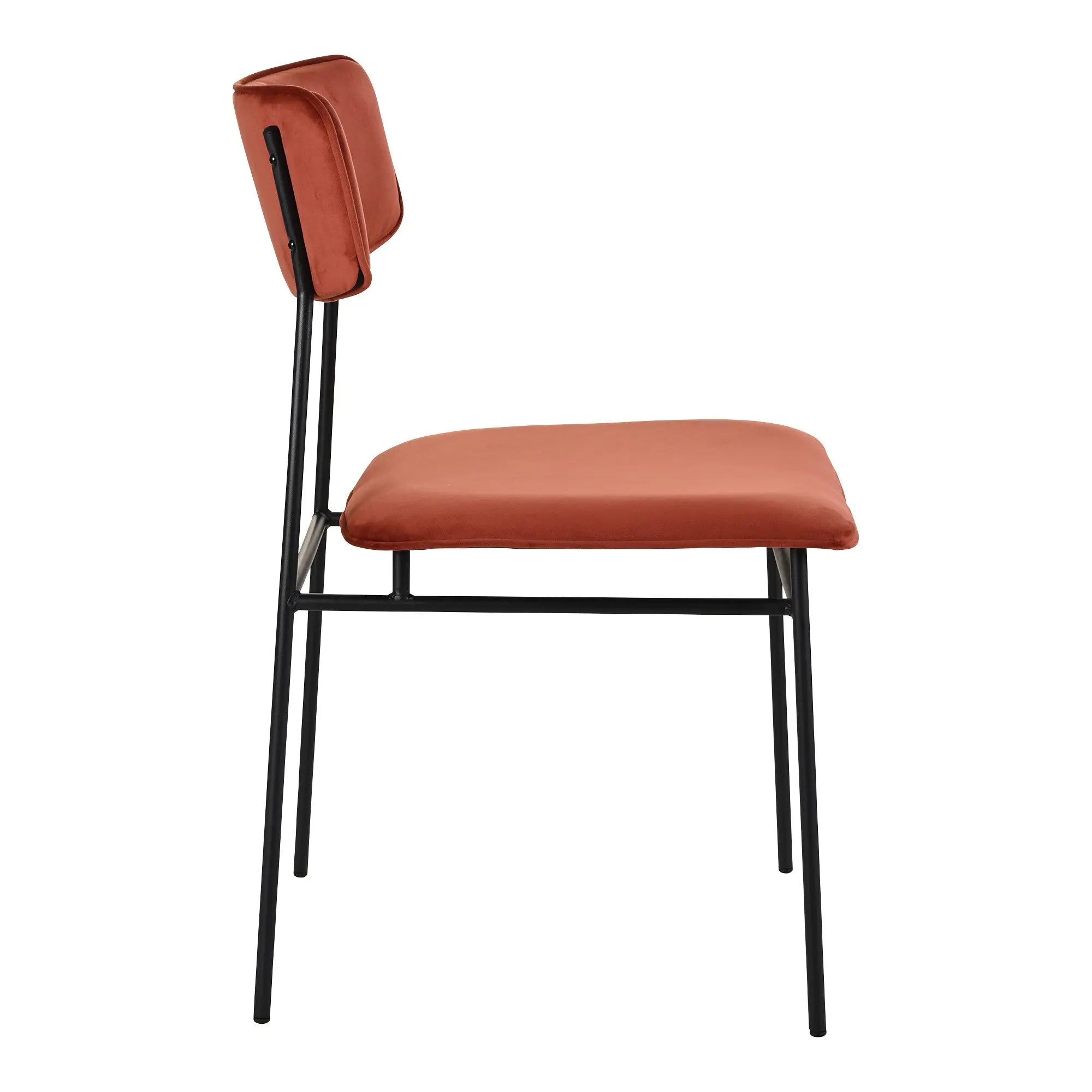 Set of Two Amber and Black Fabric Open Back Dining Side Chairs Homeroots Kitchen & Dining