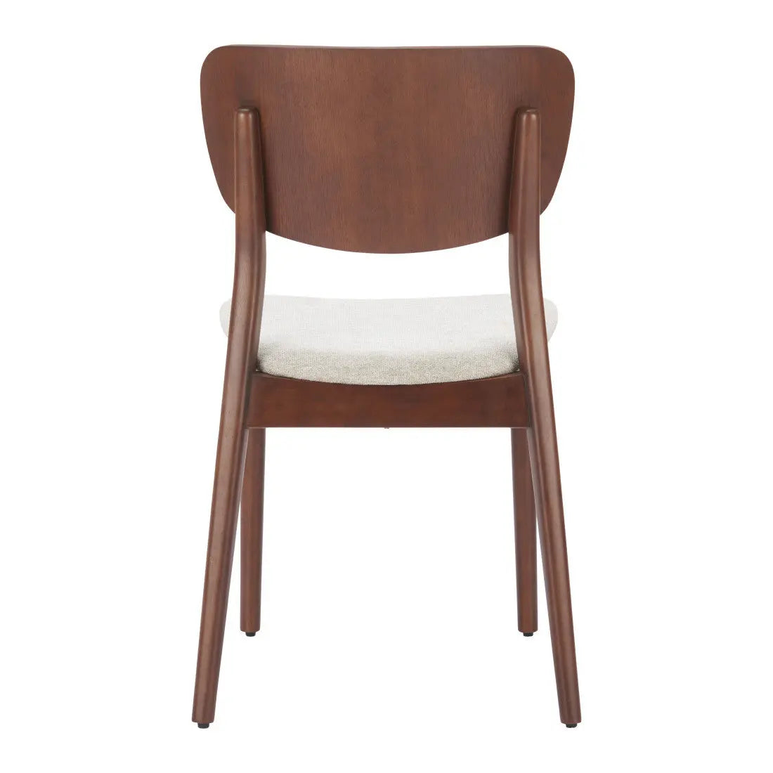 Set of Two Beige and Brown Upholstered Open Back Dining Side Chairs Homeroots Kitchen & Dining
