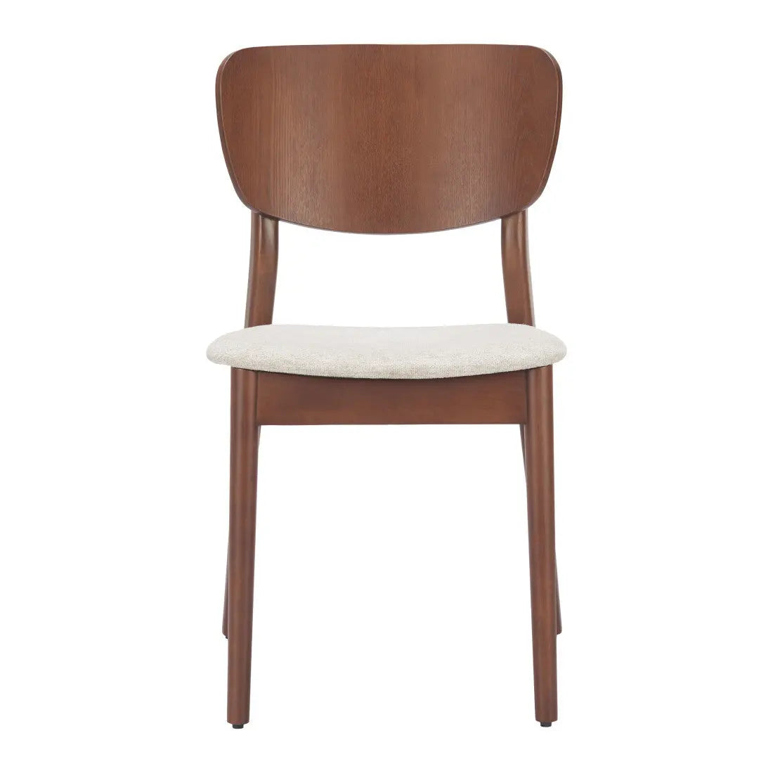 Set of Two Beige and Brown Upholstered Open Back Dining Side Chairs Homeroots Kitchen & Dining