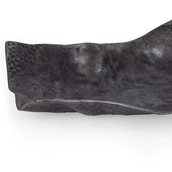 Set of Two Black And Silver Aluminum Abstract Vanity Trays Homeroots Kitchen & Dining