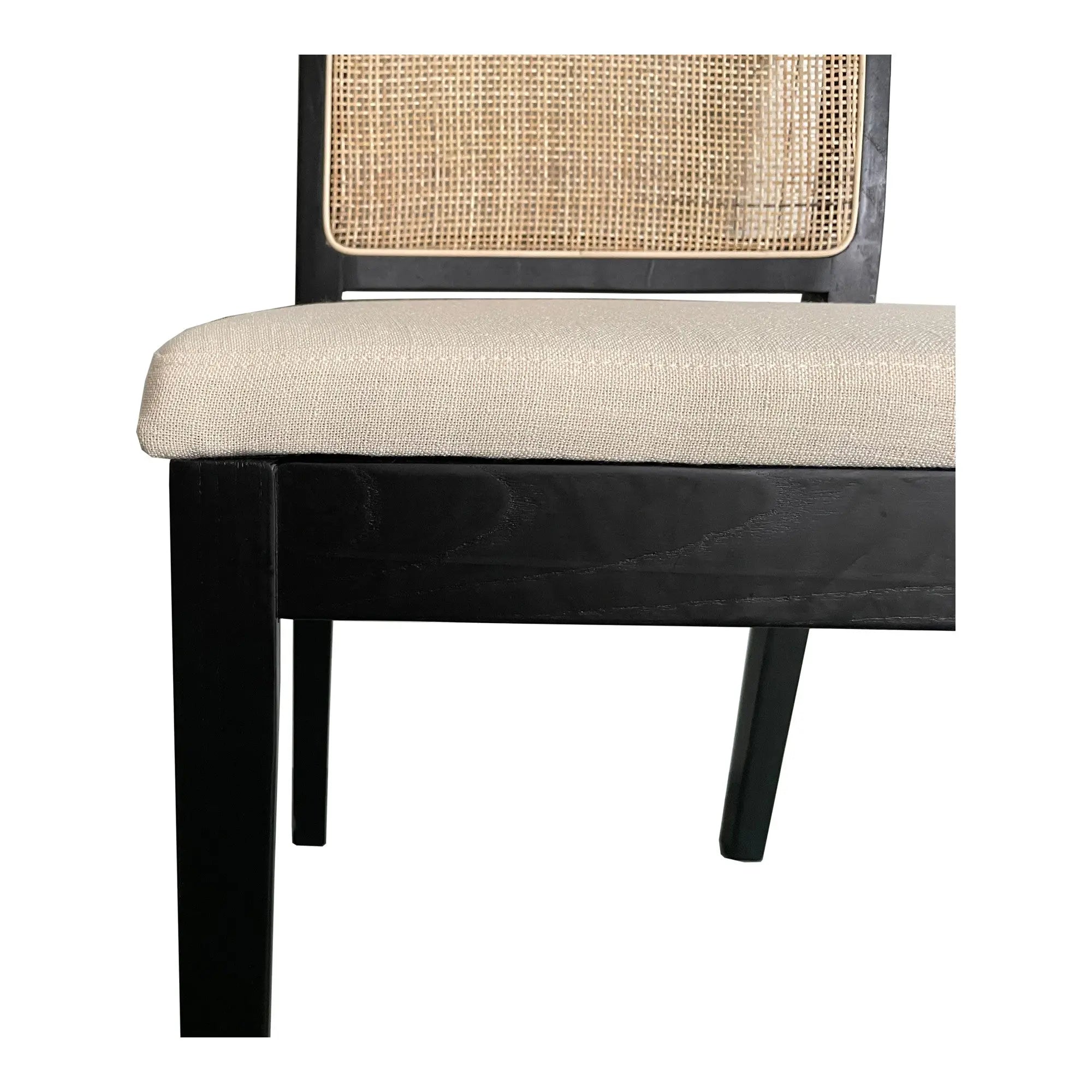 Set of Two Black Fabric Dining Side Chairs Homeroots Kitchen & Dining