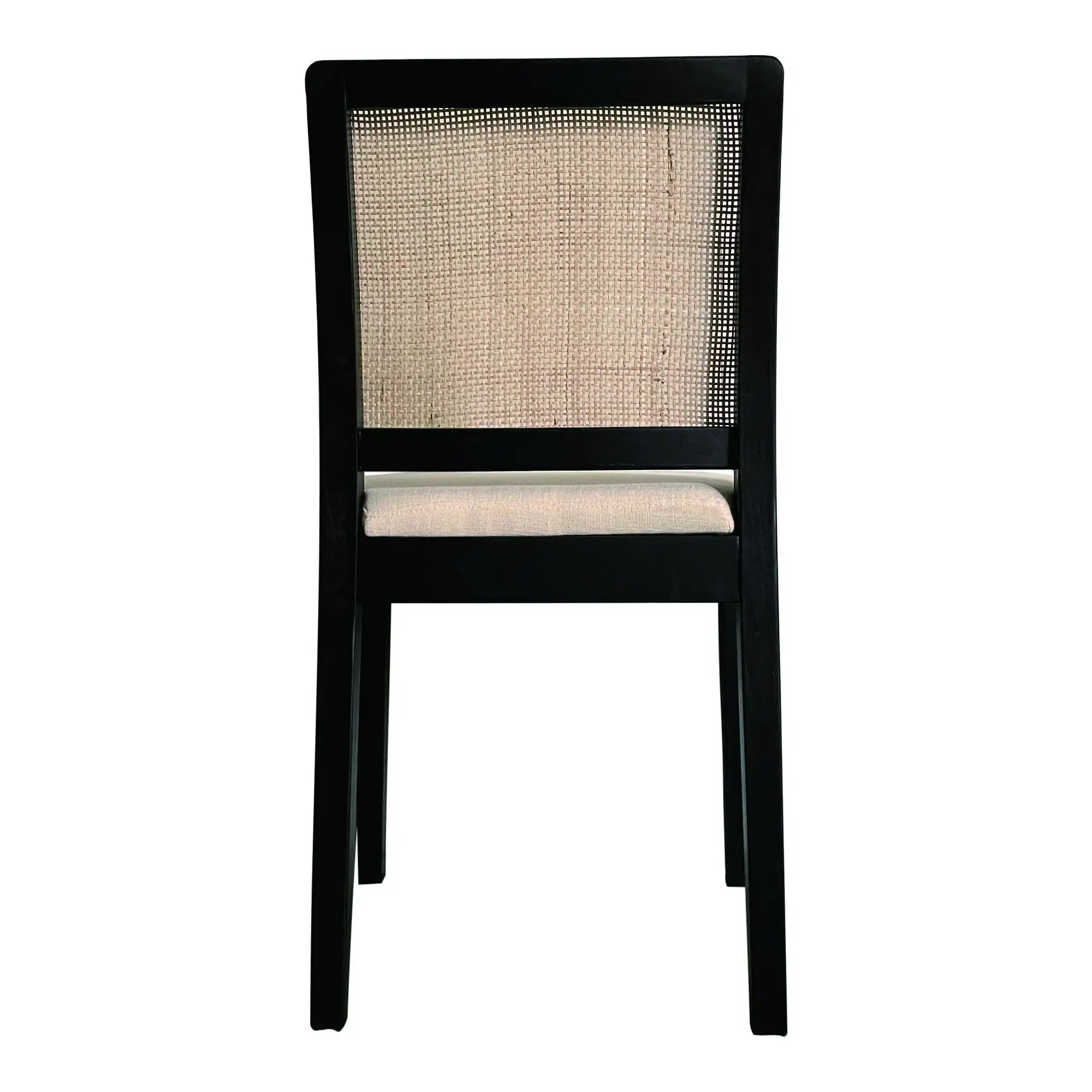 Set of Two Black Fabric Dining Side Chairs Homeroots Kitchen & Dining