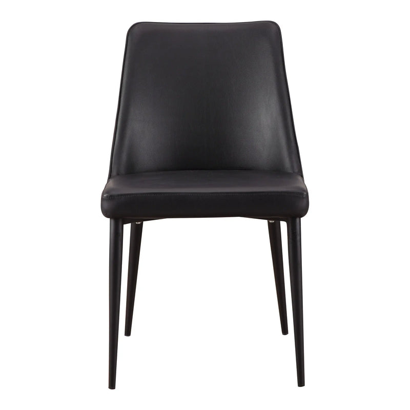 Set of Two Black Faux Leather Dining Side Chairs Homeroots Kitchen & Dining
