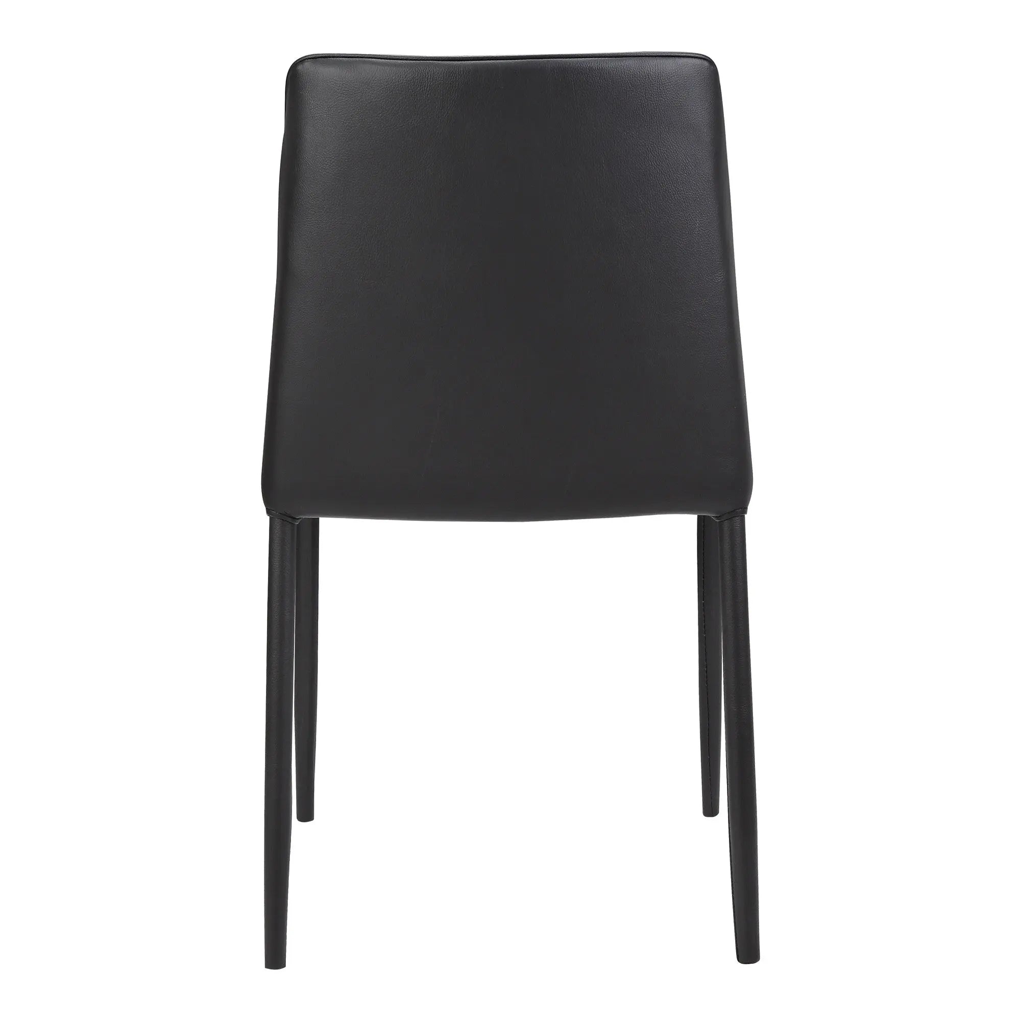 Set of Two Black Faux Leather Dining Side Chairs Homeroots Kitchen & Dining