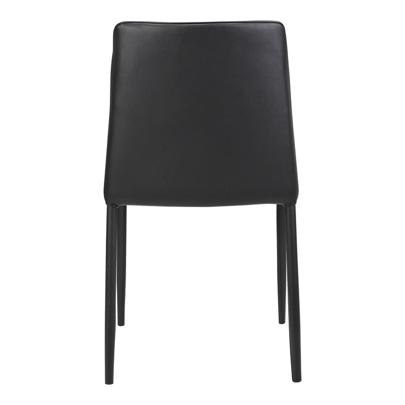 Set of Two Black Faux Leather Dining Side Chairs Homeroots Kitchen & Dining