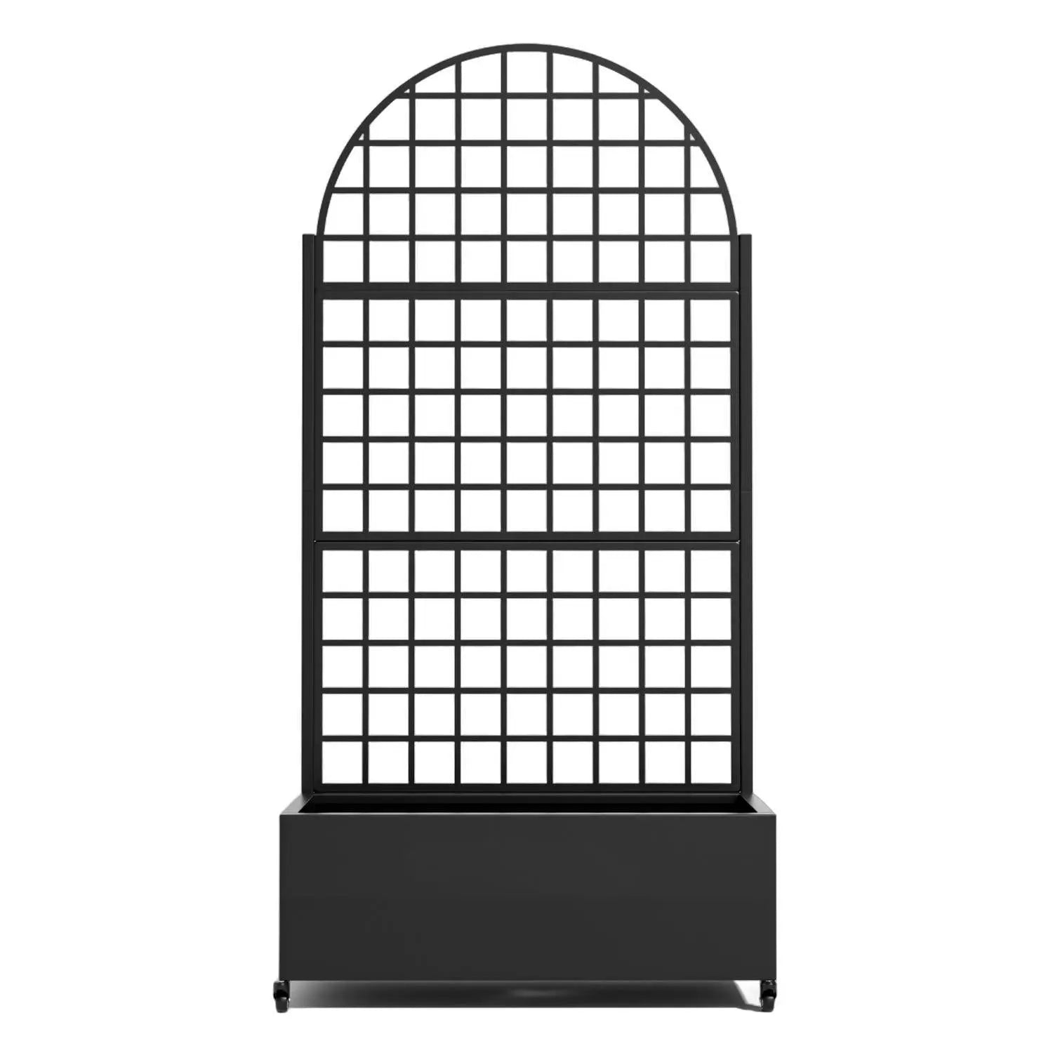 Set of Two Black Geometric Galvanized Metal Oval Planter Box Homeroots Outdoor