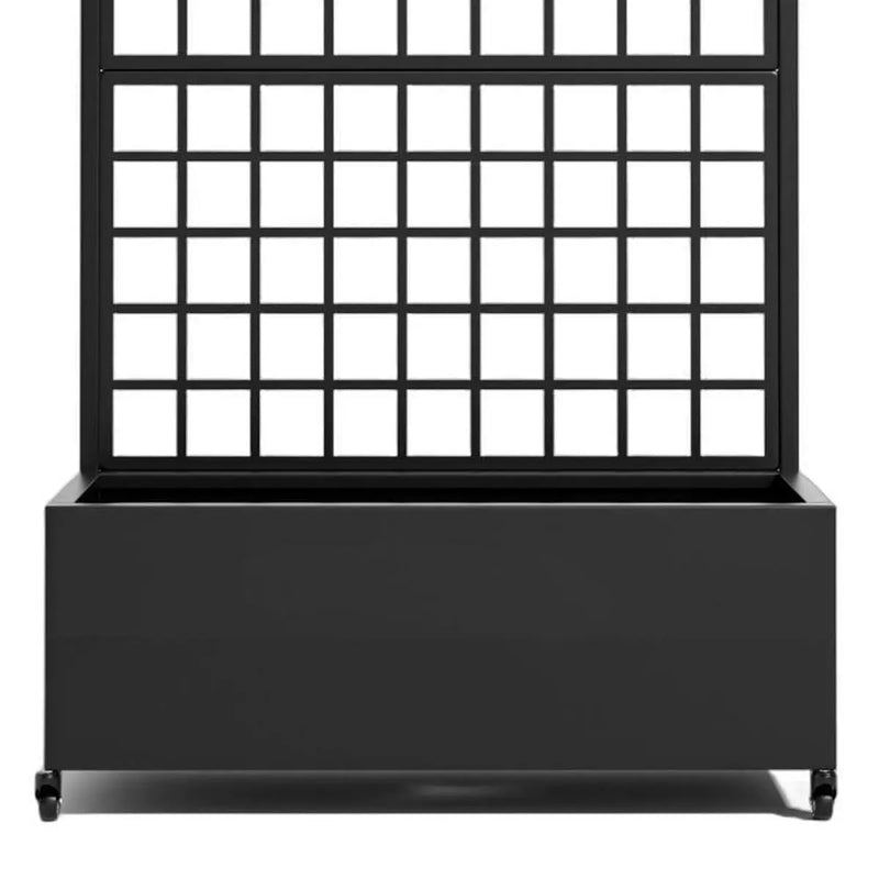 Set of Two Black Geometric Galvanized Metal Oval Planter Box Homeroots Outdoor