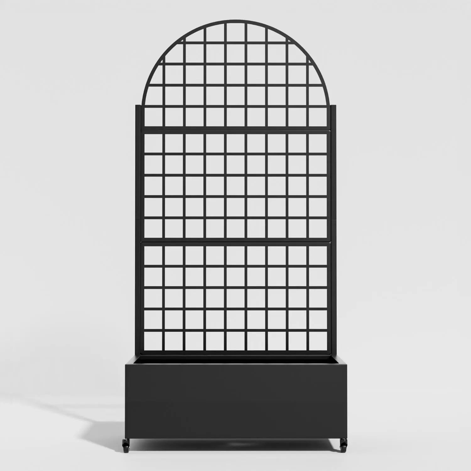 Set of Two Black Geometric Galvanized Metal Oval Planter Box Homeroots Outdoor