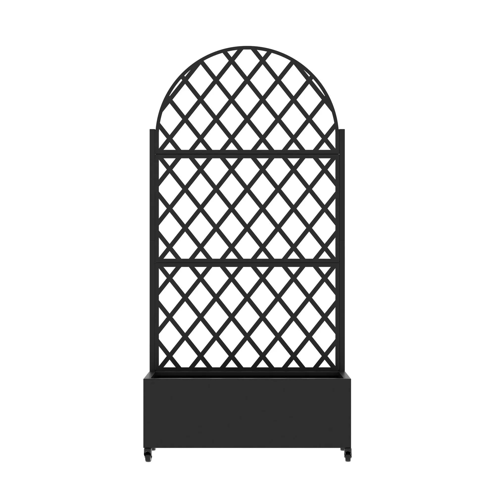 Set of Two Black Geometric Galvanized Metal Oval Planter Box Homeroots Outdoor