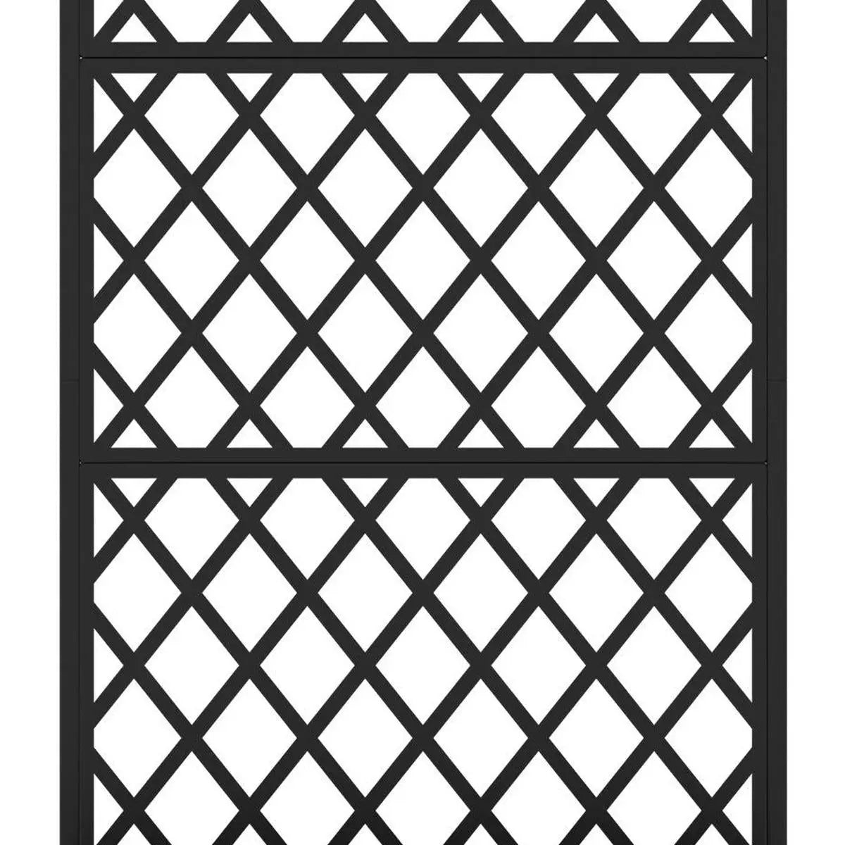Set of Two Black Geometric Galvanized Metal Oval Planter Box Homeroots Outdoor