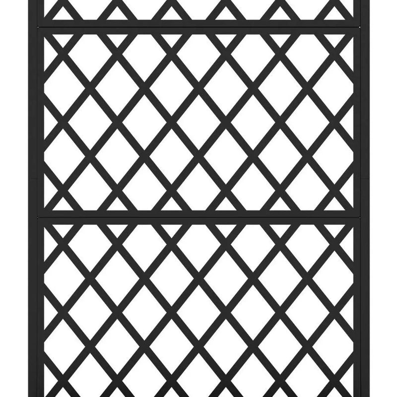 Set of Two Black Geometric Galvanized Metal Oval Planter Box Homeroots Outdoor