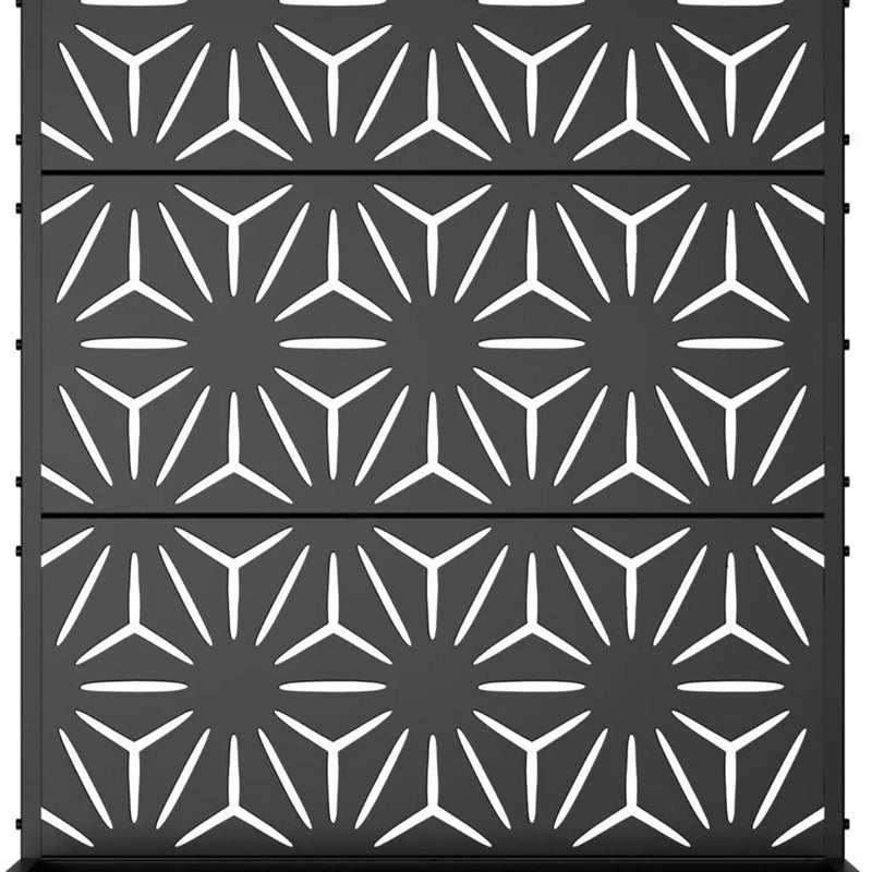 Set of Two Black Geometric Galvanized Metal Rectangular Planter Box Homeroots Outdoor