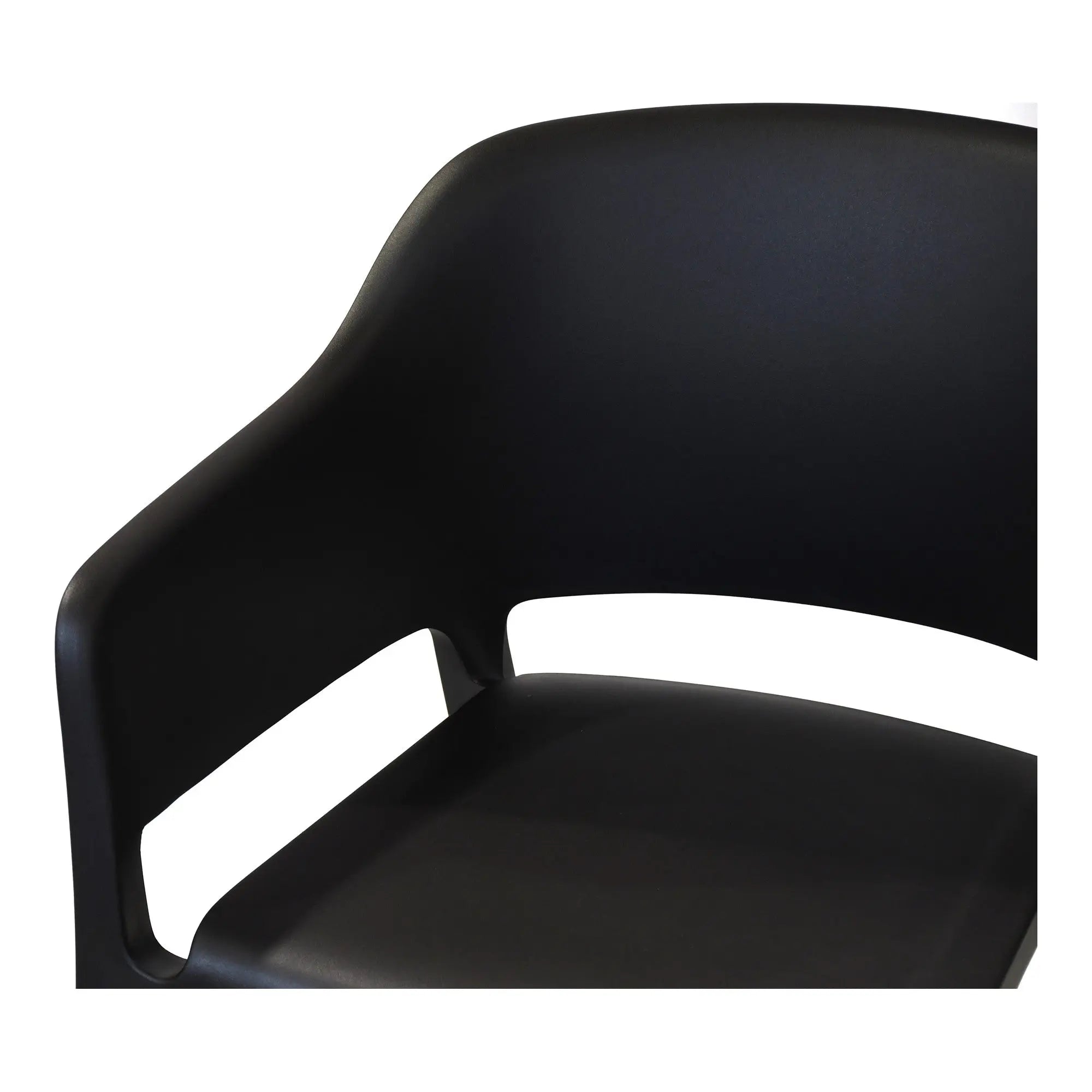 Set of Two Black Heavy Duty Plastic Outdoor Stacking Dining Chairs Homeroots Outdoor