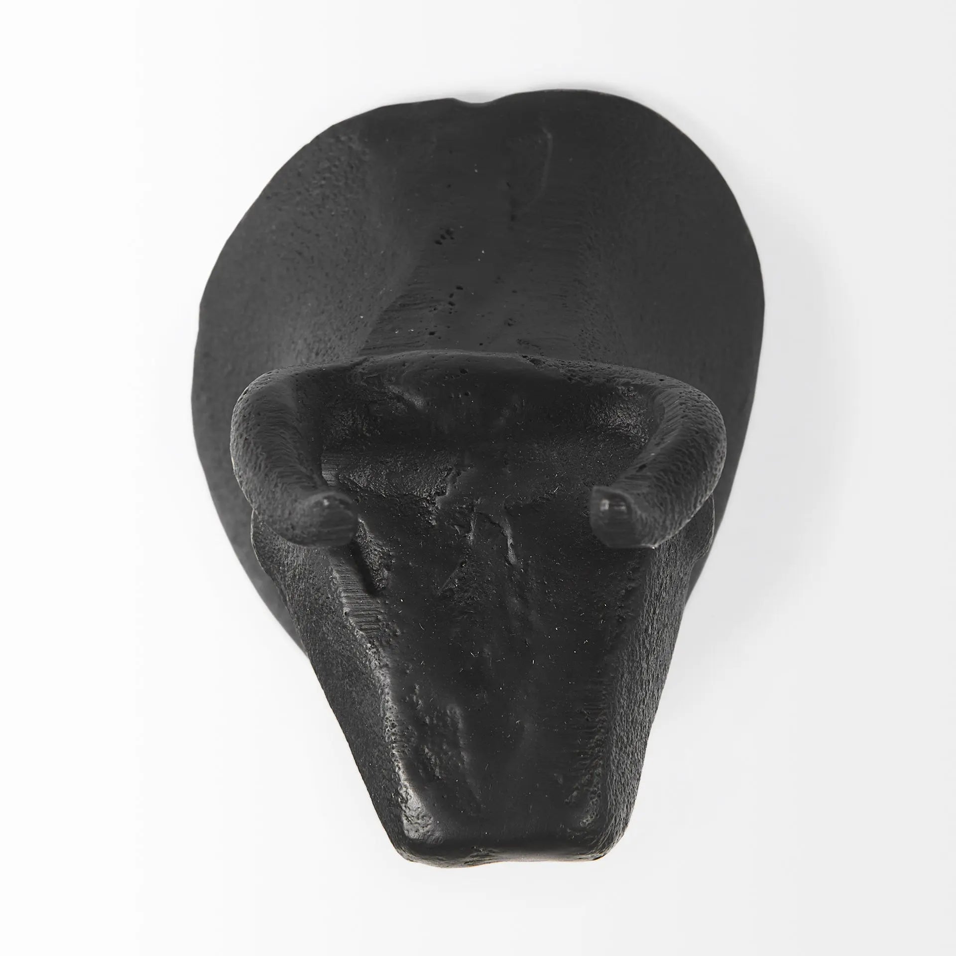 Set of Two Black Metal Bull Decorative Wall Sculpture Homeroots Home Decor