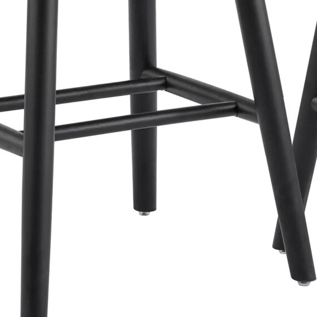 Set of Two Black Solid Wood Windsor Back Dining Side Chairs Homeroots Kitchen & Dining
