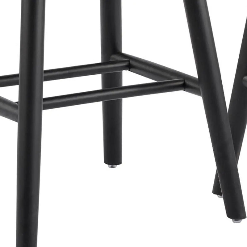 Set of Two Black Solid Wood Windsor Back Dining Side Chairs Homeroots Kitchen & Dining