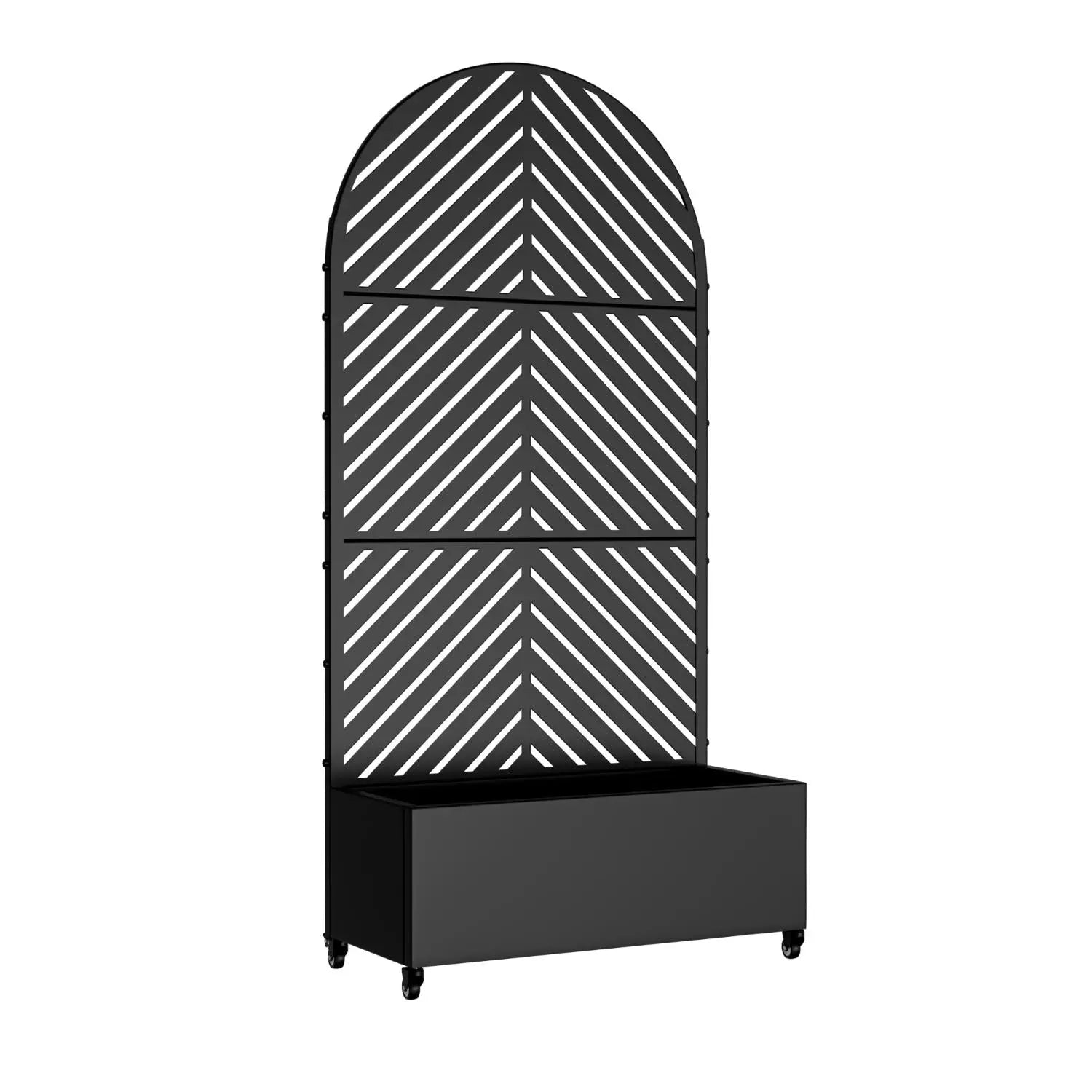 Set of Two Black Striped Galvanized Metal Oval Planter Box Homeroots Outdoor