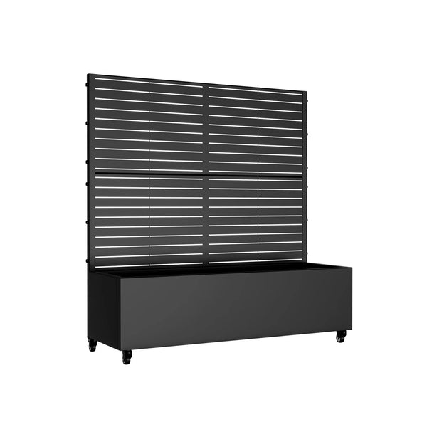 Set of Two Black Striped Galvanized Metal Rectangular Planter Box Homeroots Outdoor