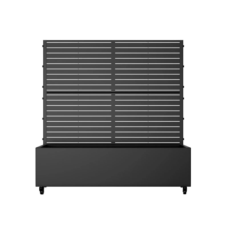 Set of Two Black Striped Galvanized Metal Rectangular Planter Box Homeroots Outdoor
