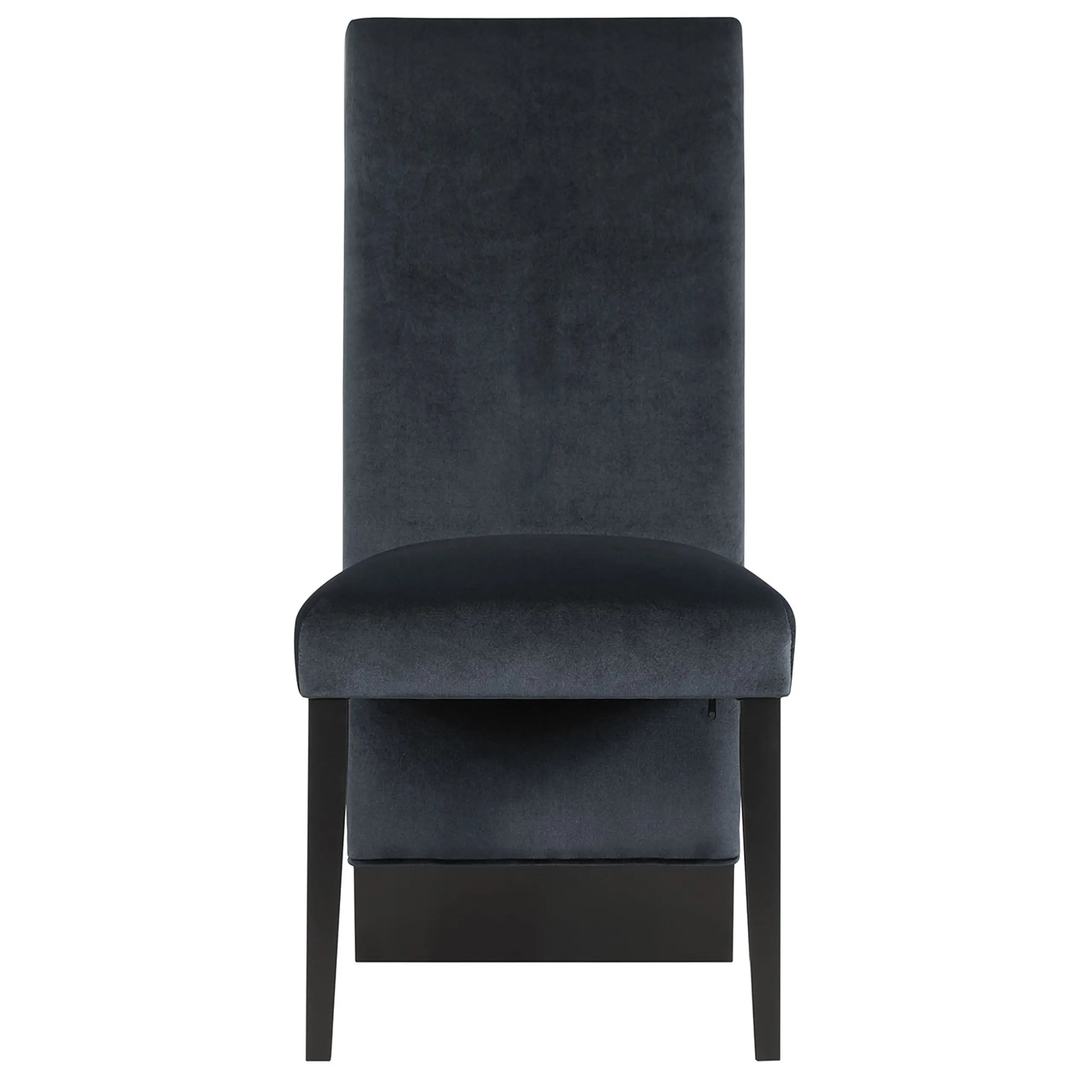 Set of Two Black Upholstered Velvet Dining Side Chairs Homeroots Kitchen & Dining