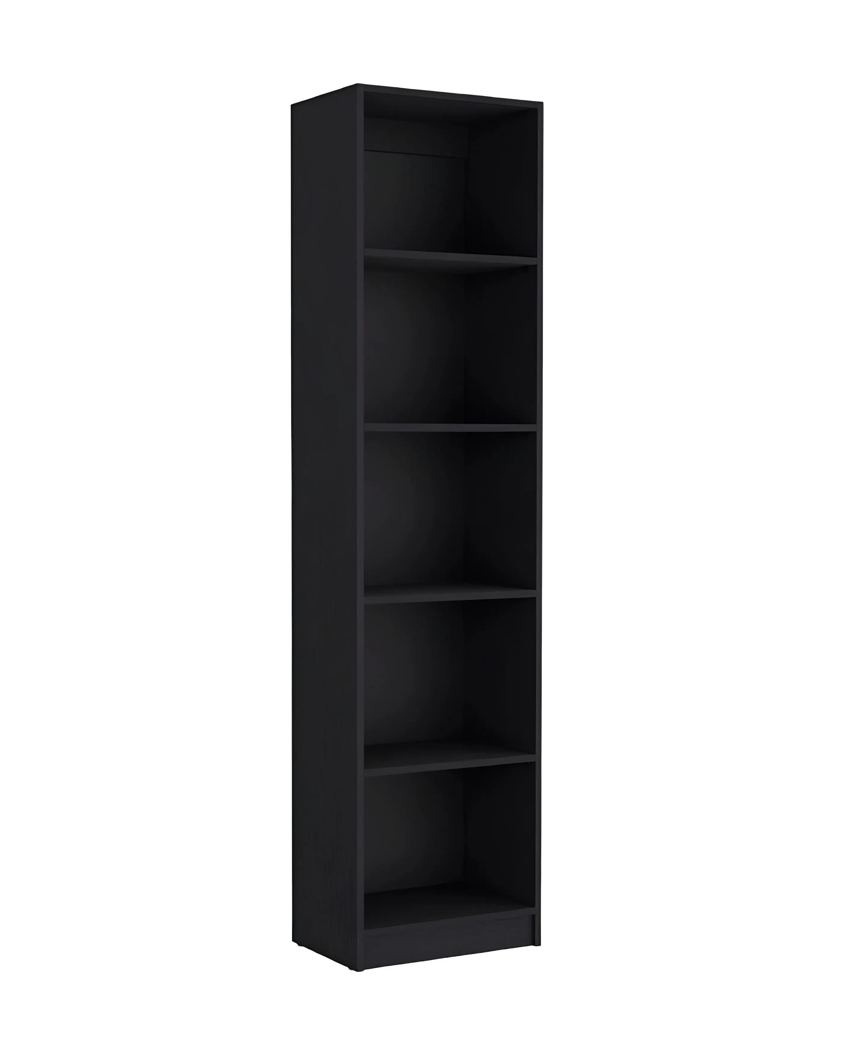 Set of Two Black Wood Multi Tier Bookcases Homeroots Office